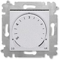 Терморегулятор механический с датчиком без рамки ABB EPJ Levit 0С +45С серебро/дымчатый черный картинка